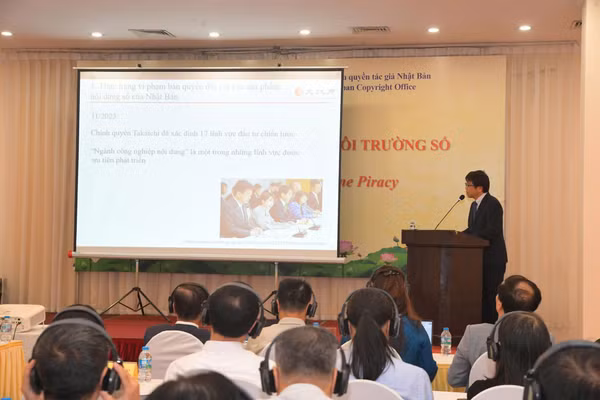 Hội thảo về thực thi bản quyền trên môi trường số. Ảnh: Thương Nguyễn (Bộ VH,TT&DL).