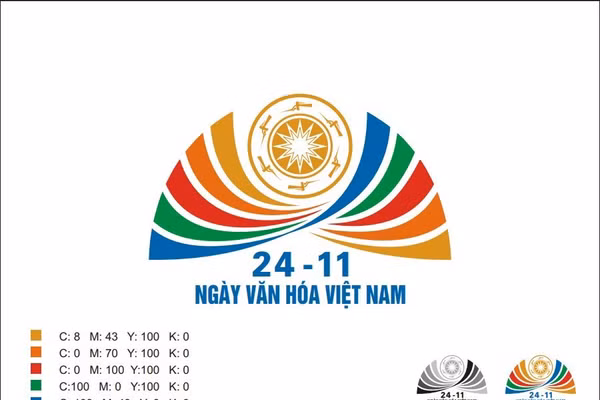 Mẫu biểu trưng Ngày Văn hóa Việt Nam.