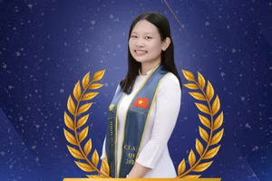 Nữ sinh viên Lâm Bảo Như, là 1 trong 4 thủ khoa của Trường ĐH Xây dựng Miền Tây năm học 2026.