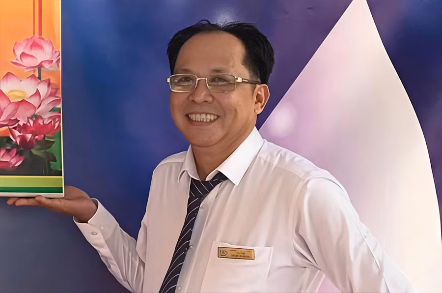 Thầy Nguyễn Hoàng Duy, giáo viên Trường THCS Tân Dân.