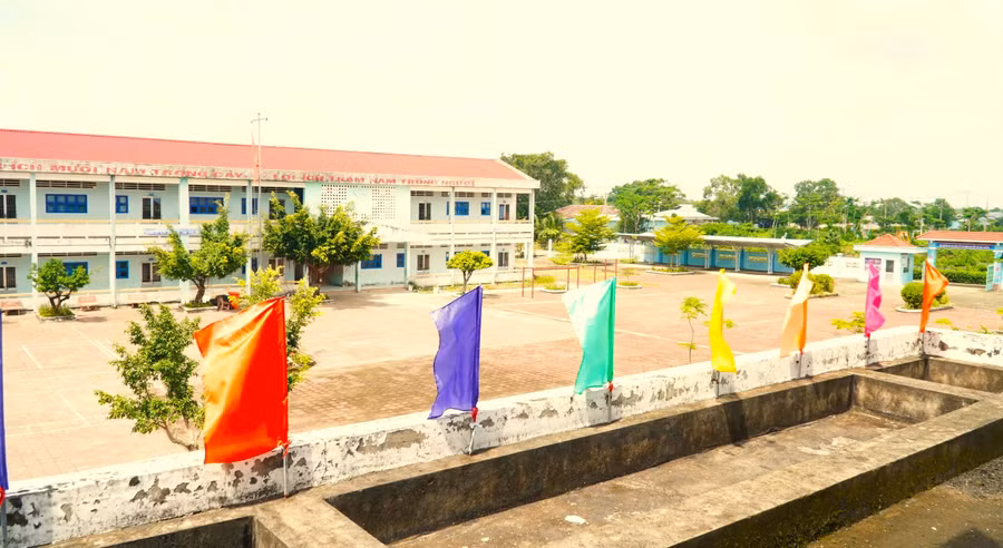 Khuôn viên Trường THCS Tam Giang Tây - nơi ông Trần Văn Tâm từng làm Hiệu trưởng.