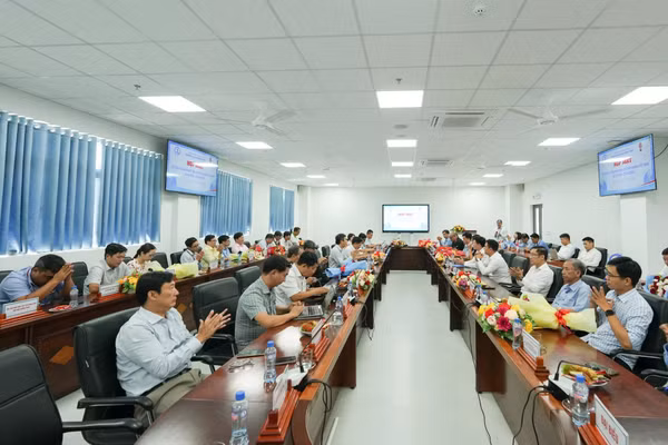 Quang cảnh Họp mặt nhân kỷ niệm 101 năm Ngày Báo chí cách mạng Việt Nam tại Trường Đại học Đồng Tháp. Ảnh: Thiên Tân.