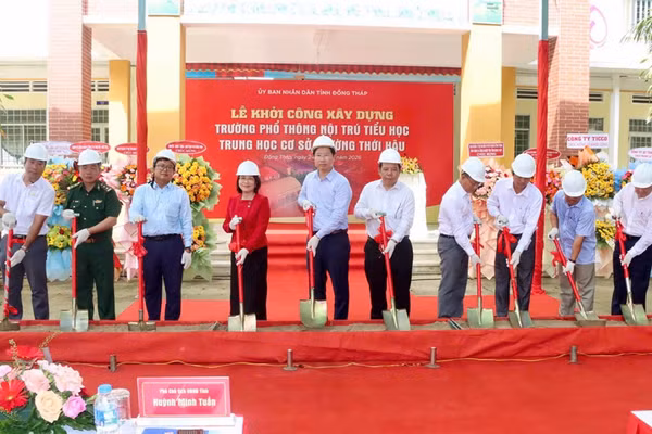 Khởi công thêm 2 trường phổ thông nội trú vùng biên giới Đồng Tháp