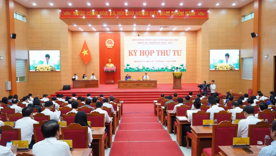 Toàn cảnh Kỳ họp thứ tư, HĐND tỉnh Quảng Trị khóa IX, nhiệm kỳ 2026-2031.