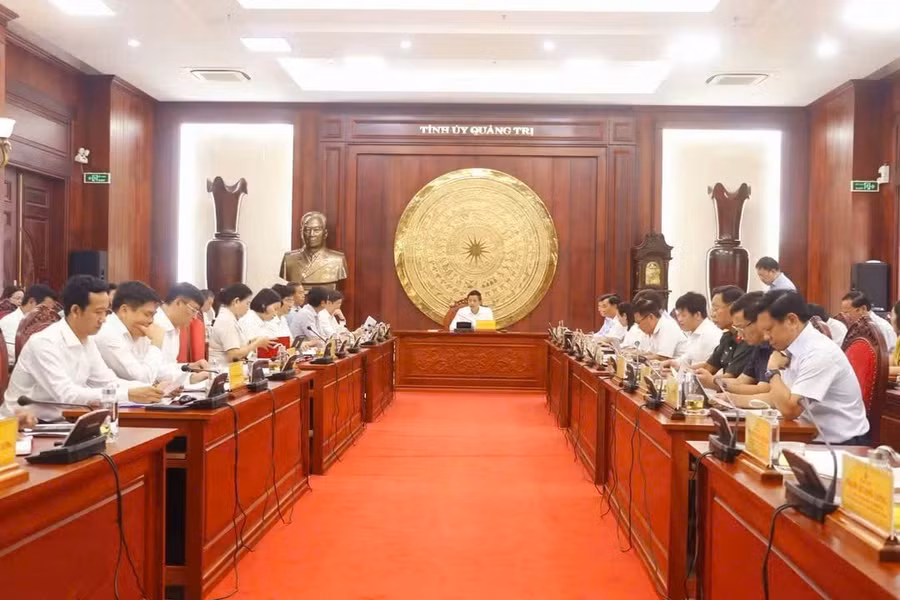 Hội nghị Ban Thường vụ Tỉnh ủy lần thứ 19 tỉnh Quảng Trị. (Ảnh: BTGTU)