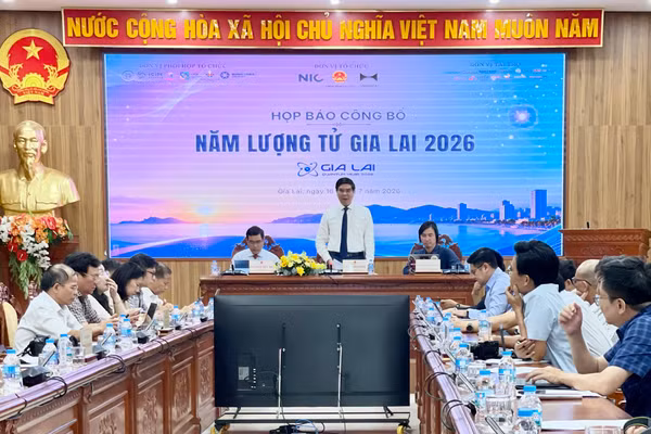 Họp báo công bố Năm Lượng tử Gia Lai 2026.
