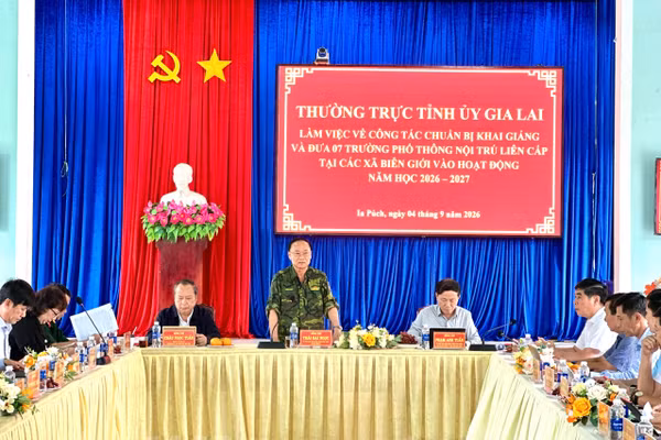 Bí thư Tỉnh ủy Gia Lai Thái Đại Ngọc chủ trì buổi làm việc. 