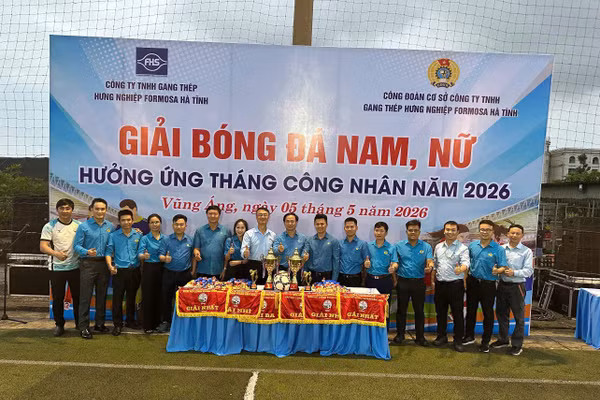  300 vận động viên tranh tài tại Giải bóng đá Công đoàn Formosa Hà Tĩnh