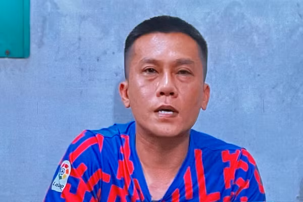 Nghi phạm Phạm Anh Tài bị bắt giữ.