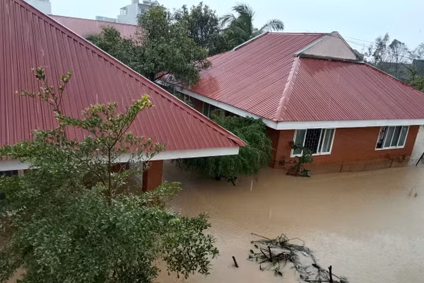 Dự án Làng trẻ em SOS Quy Nhơn chìm trong biển nước.
