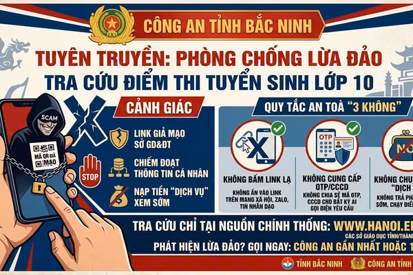 Công an Bắc Ninh khuyến cáo phụ huynh cảnh giác với thủ đoạn kẻ lừa đảo.