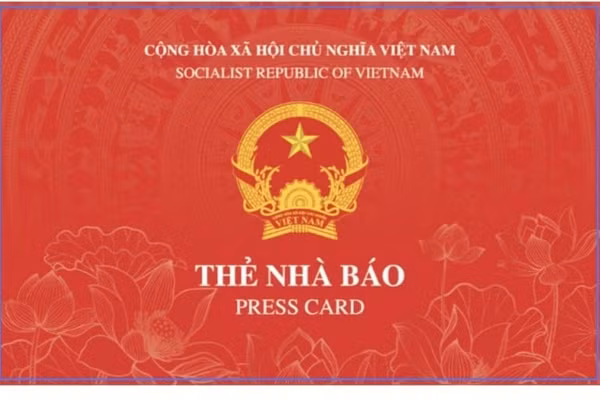 Mẫu Thẻ Nhà báo mới.