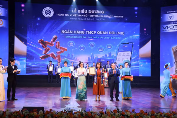 Ngân hàng TMCP Quân Đội (MB) được vinh danh tại buổi lễ.