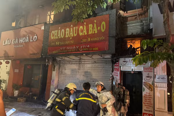 Khu vực xảy ra hỏa hoạn.