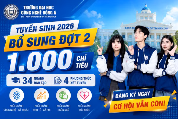 Thông báo xét tuyển đợt 2 năm 2026.