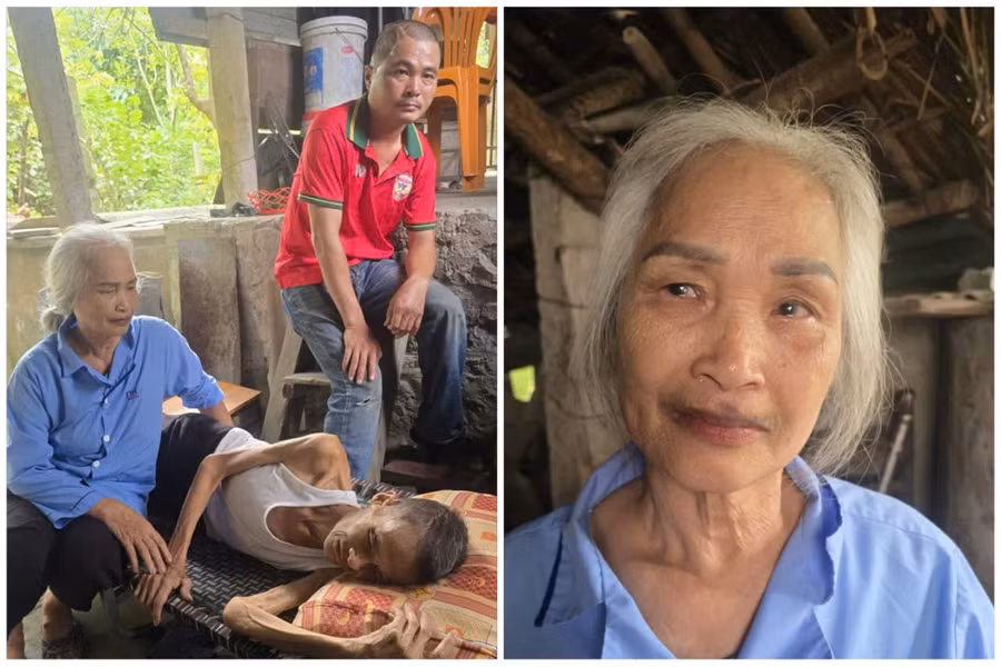 Chồng ung thư, con tâm thần, gia đình bà Tài rơi vào cảnh éo le, kiệt quệ.