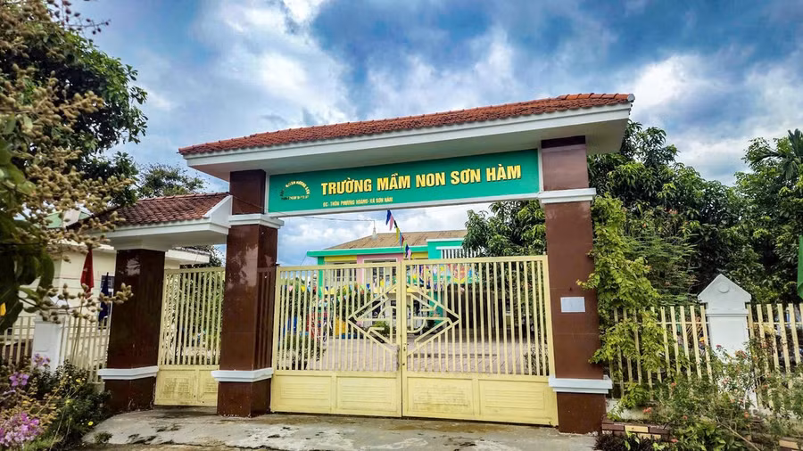 Trường Mầm non Sơn Hàm. (Ảnh: Cẩm Kỳ)