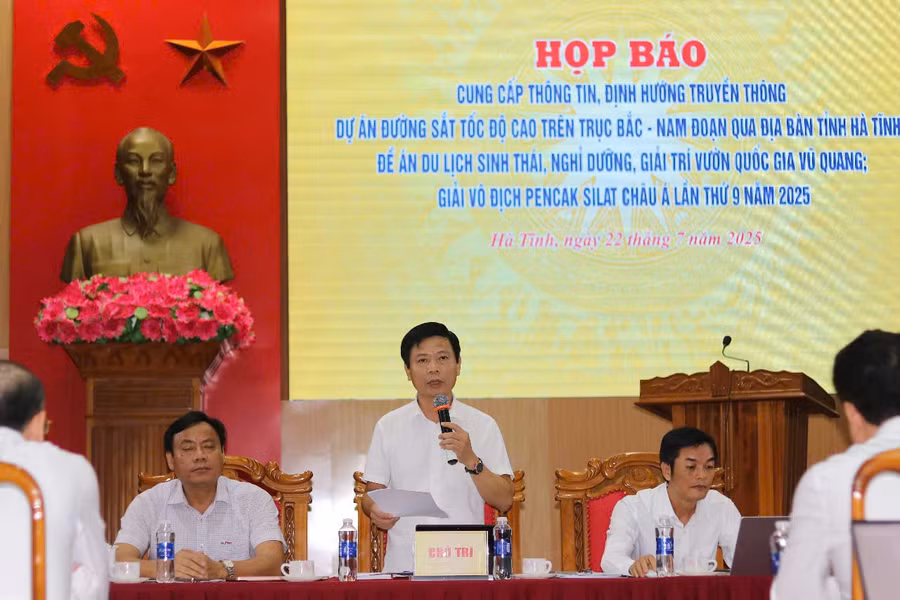Đại diện Sở Văn hóa, Thể thao và Du lịch Hà Tĩnh thông tin về Giải Vô địch Pencak Silat châu Á lần thứ 9 năm 2025.