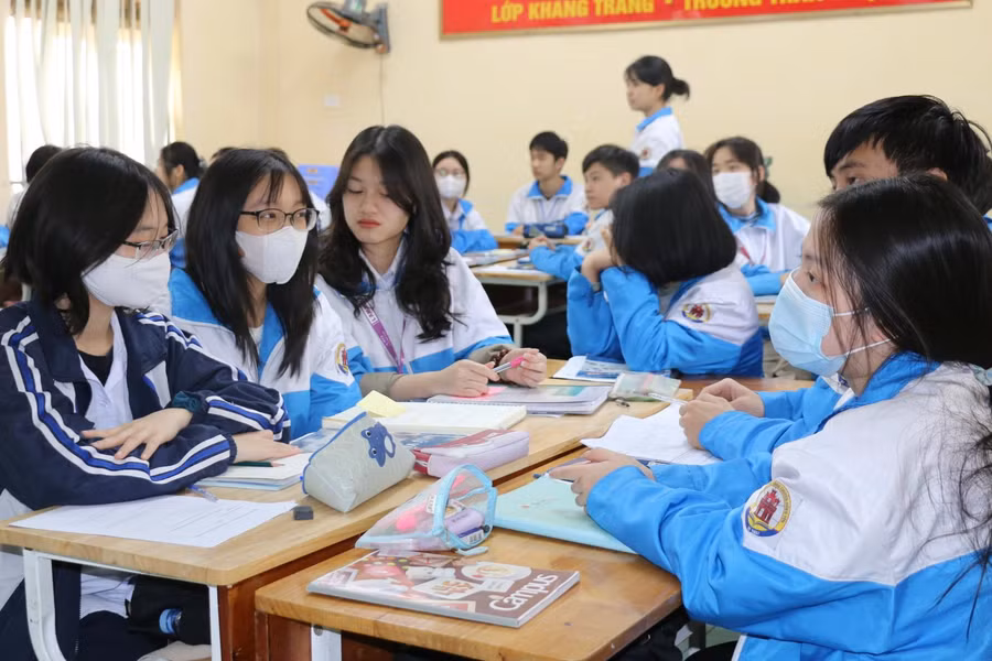 Một tiết học Ngữ văn của học sinh lớp 10 Trường THPT chuyên Hưng Yên.