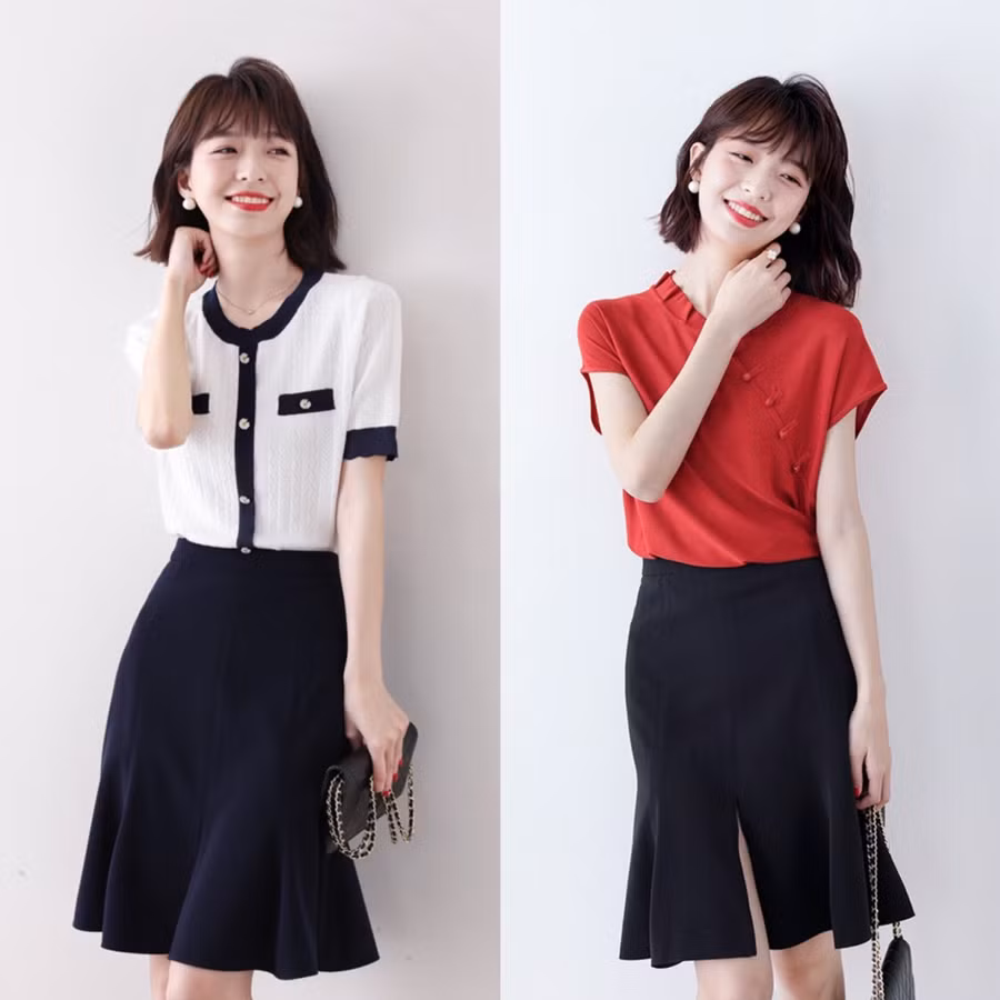 Thiết kế váy đuôi cá hơi phá cách 1 chút cũng là items đáng đầu tư và yên tâm về khả năng trường tồn qua các mùa thời trang. Bên cạnh đó, chân váy này mix cùng áo sơ mi hay blouse sẽ giúp bạn có được vẻ ngoài chỉn chu nhưng không bị đóng khung hay quá già.