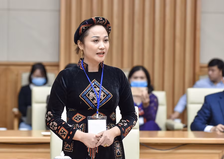 Cô giáo Nguyễn Thị Dung, giáo viên Trường Mầm non Bằng Lãng, Bắc Kạn.