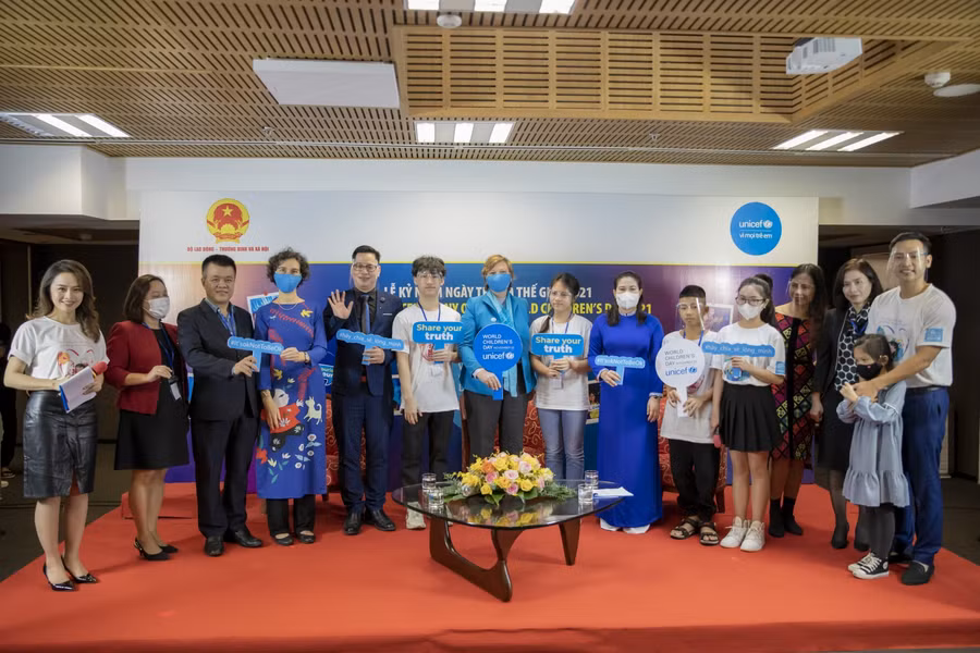 Lễ Kỷ niệm Ngày trẻ em Thế giới 2021. Ảnh: UNICEF.