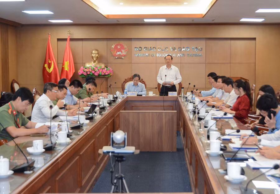 Hội nghị về công tác tổ chức Kỳ thi tốt nghiệp THPT năm 2023. Ảnh: Thế Đại. Hội nghị về công tác tổ chức Kỳ thi tốt nghiệp THPT năm 2023. Ảnh: Thế Đại.