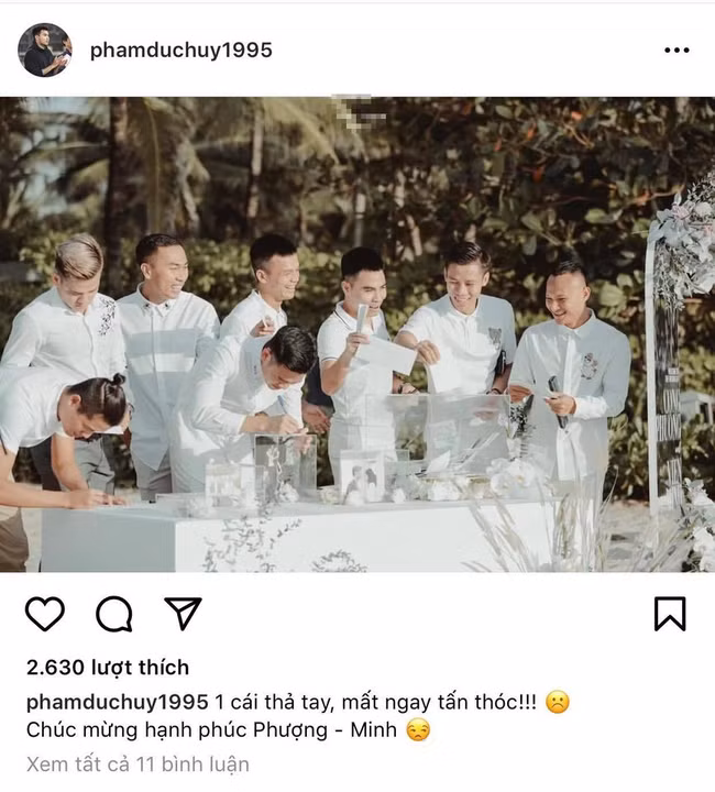 Dàn cầu thủ lần lượt đăng ảnh chính thức trong đám cưới Công Phượng, đáng chú ý Đức Huy còn tiết lộ cả tiền mừng cưới - Ảnh 4. Dàn cầu thủ lần lượt đăng ảnh chính thức trong đám cưới Công Phượng, đáng chú ý Đức Huy còn tiết lộ cả tiền mừng cưới - Ảnh 4.