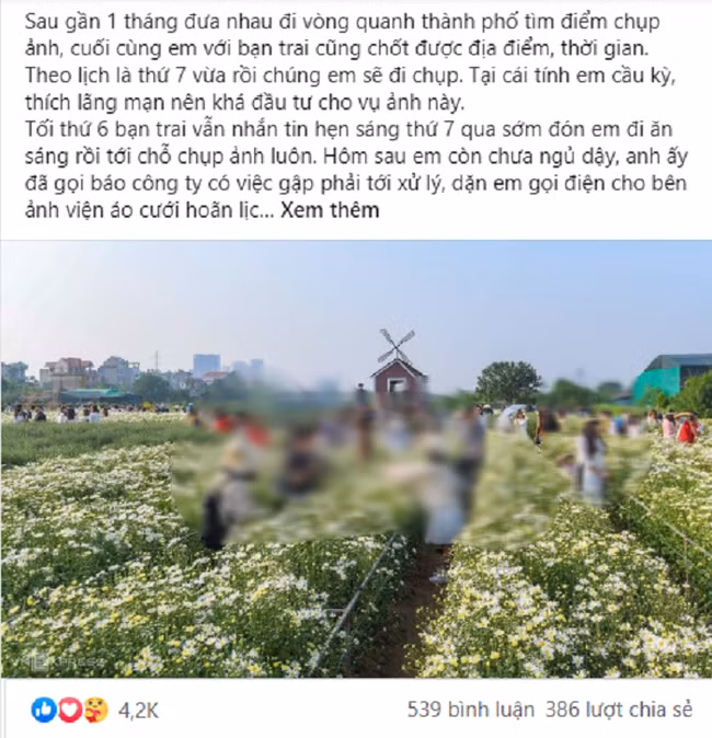 Biết bạn trai hủy lịch chụp ảnh cưới để đưa tình cũ đi chụp cúc họa mi mà vẫn bình thản như không, đợi phút chót cô mới ra tay khiến anh "chết sững" - Ảnh 1.