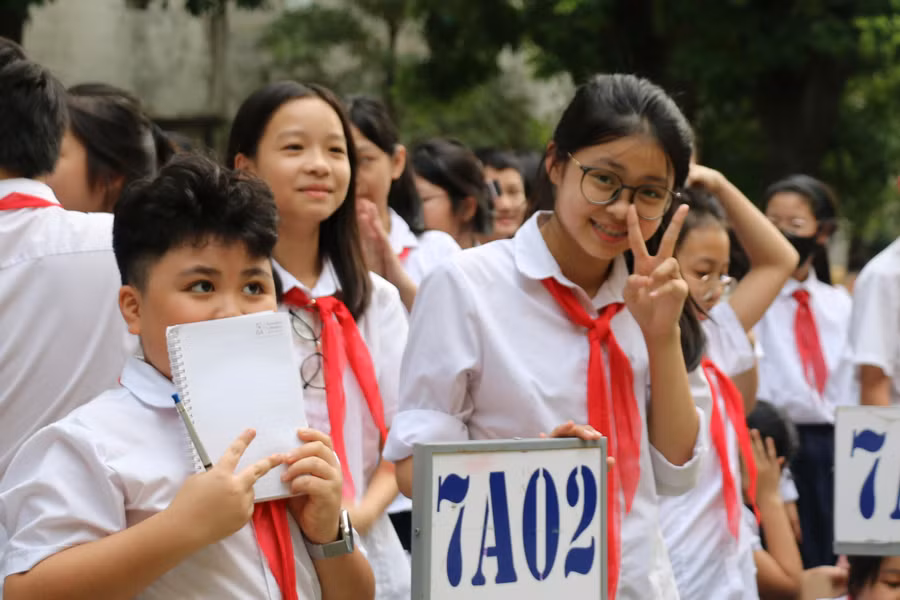 Học sinh Trường THCS Đống Đa hào hứng tham gia chuyên đề.