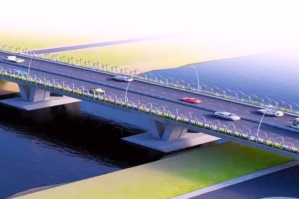 Mô phỏng cầu Nguyễn Đình Chiểu (Cà Mau).