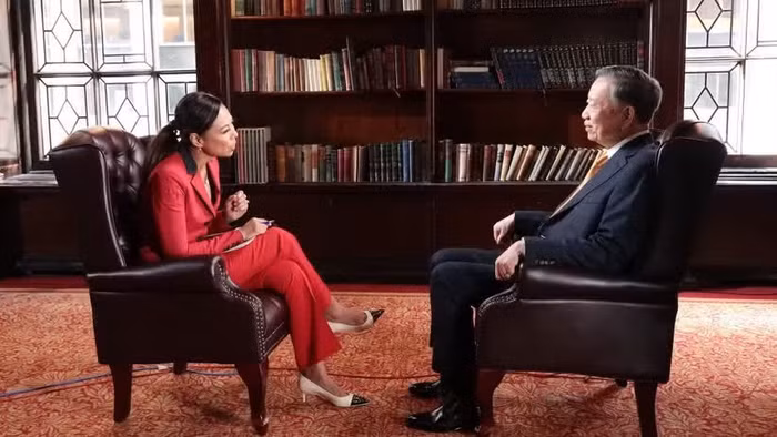 Tổng Bí thư, Chủ tịch nước Tô Lâm trả lời phỏng vấn Bloomberg TV. (Ảnh: Thanh Tuấn/TTXVN).