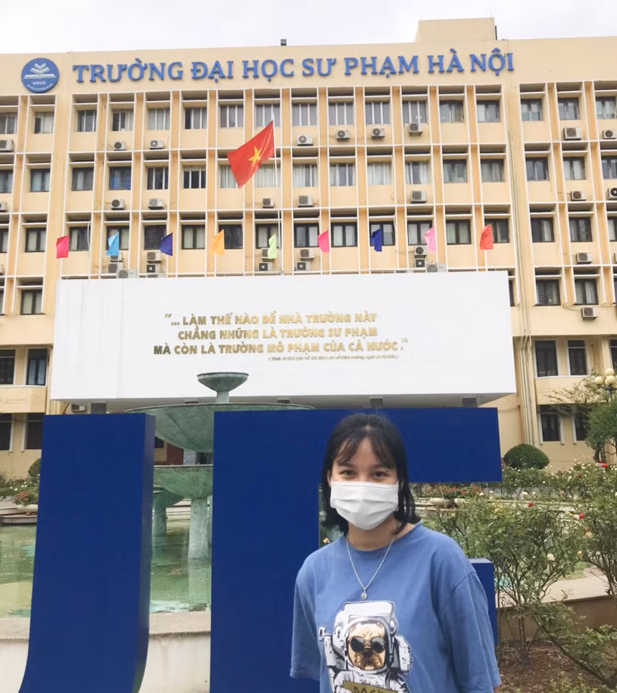 Nữ thủ khoa khối C của tỉnh Thanh Hóa năm 2021 hiện đang là sinh viên Trường Đại học Sư phạm Hà Nội.