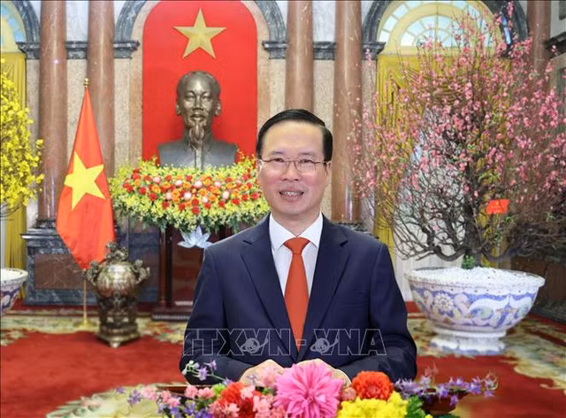 Chủ tịch nước Võ Văn Thưởng chúc Tết cổ truyền Giáp Thìn 2024. (Ảnh: TTXVN) Chủ tịch nước Võ Văn Thưởng chúc Tết cổ truyền Giáp Thìn 2024. (Ảnh: TTXVN)