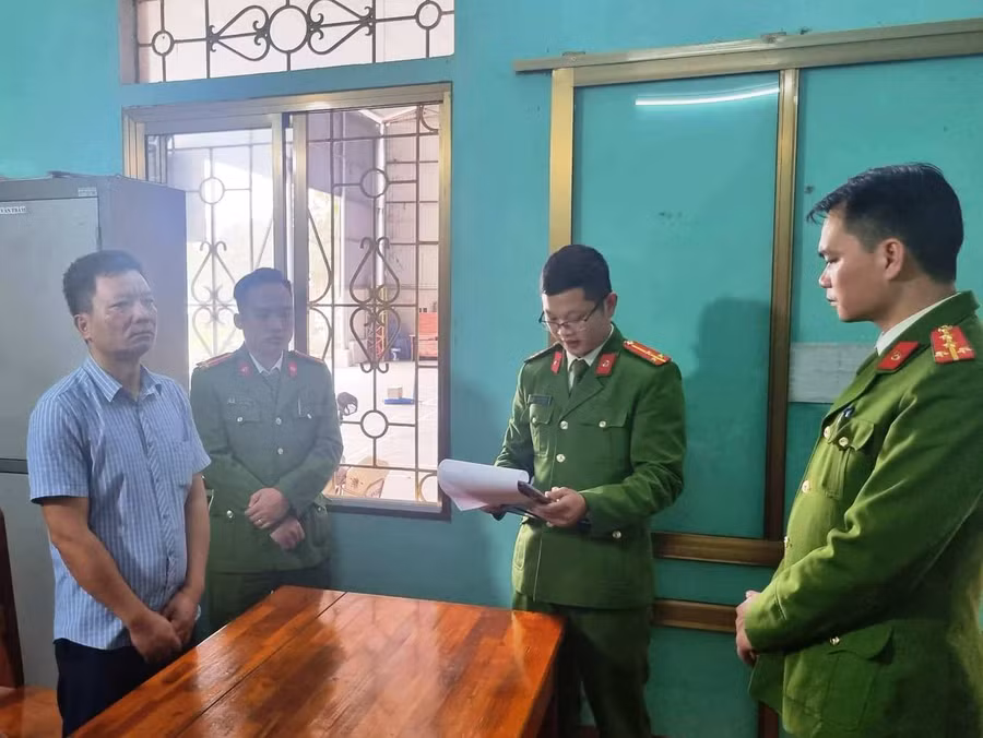 Lê Phương Bắc bị khởi tố, bắt tạm giam. Ảnh: Công an huyện Hàm Yên