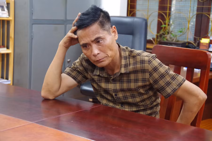 Đối tượng Nguyễn Đình Phúc tại cơ quan công an. Ảnh: Công an tỉnh Hà Giang