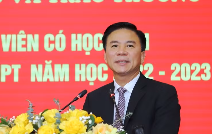 Bí thư Tỉnh ủy Thanh Hóa Đỗ Trọng Hưng phát biểu tại buổi lễ. Ảnh: TL.