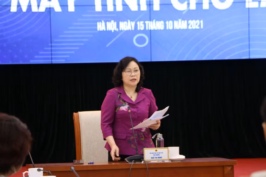 Tiến sĩ Ngô Thị Minh, Thứ trưởng Bộ Giáo dục và Đào tạo. Ảnh: Đình Tuệ