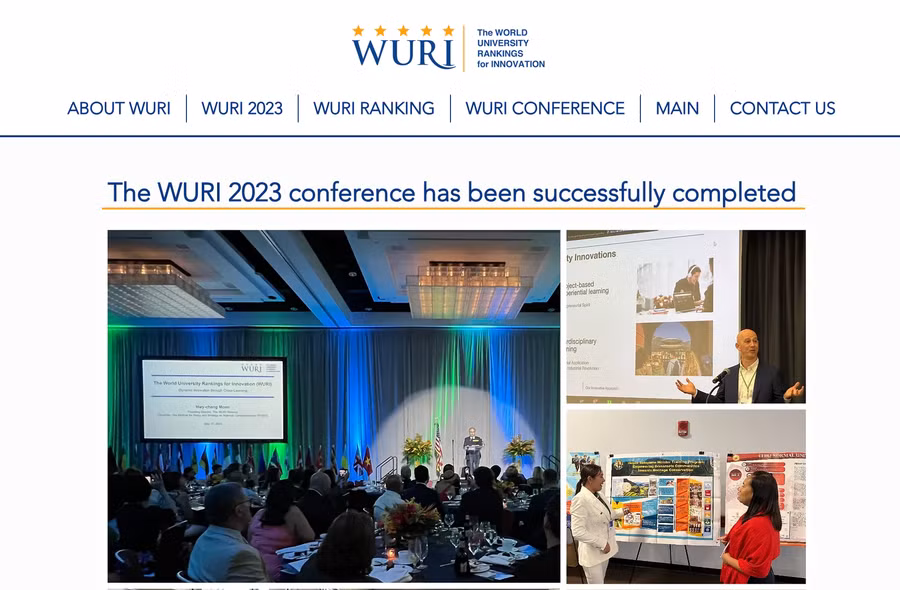 Trang web WURI Ranking. Ảnh: WURI Trang web WURI Ranking. Ảnh: WURI