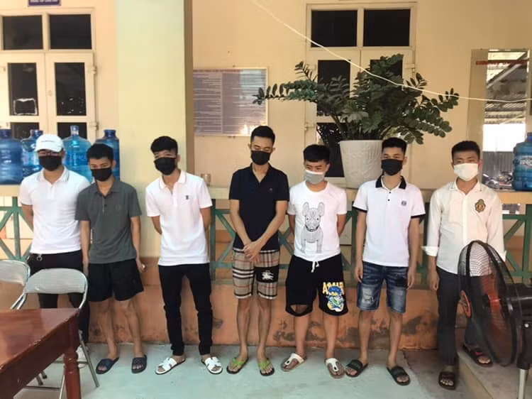 Các đối tượng tại cơ quan Công an