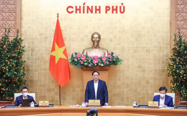 Chính phủ yêu cầu các bộ, cơ quan, địa phương phải quyết tâm, nỗ lực hơn nữa, phấn đấu đạt kết quả cao nhất các mục tiêu, chỉ tiêu của năm 2022 - Ảnh: VGP