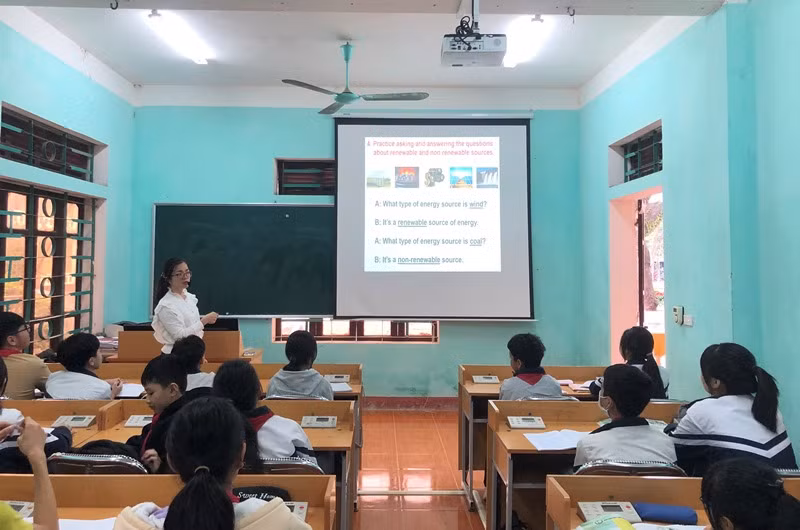 Giờ học tiếng Anh tại Trường THCS Tô Hiệu. Ảnh mang tính chất minh họa