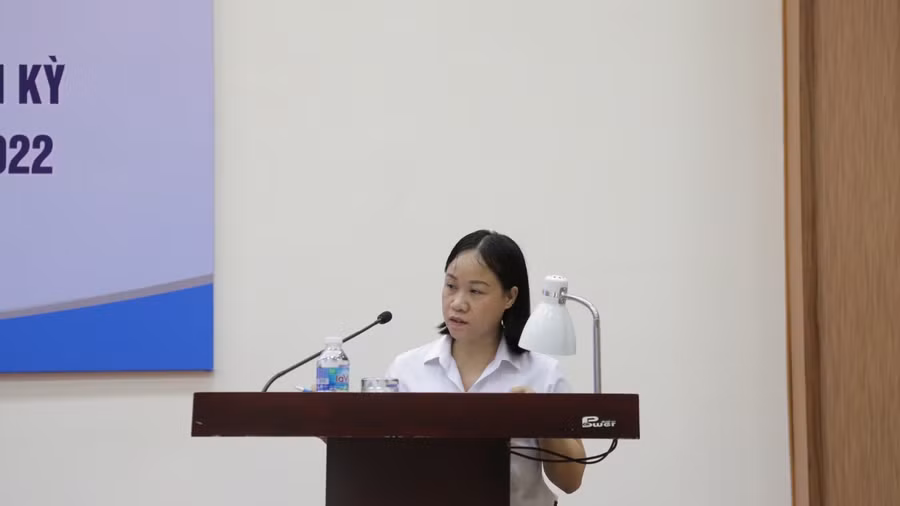 Bà Đinh Thị Thu Hiền, Phó trưởng Ban thực hiện chính sách BHXH (BHXH Việt Nam)