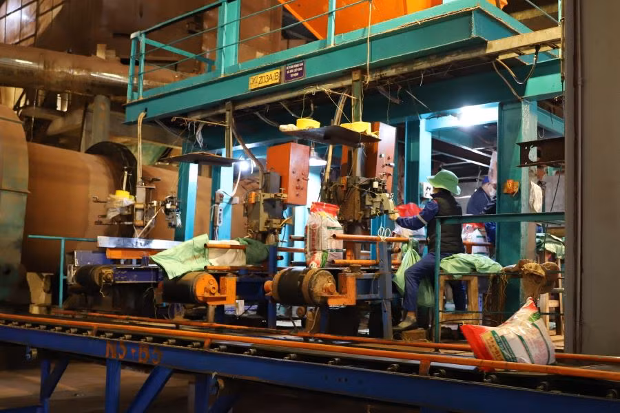 Dây chuyền sản xuất NPK 3 của Công ty cổ phần Supe Phốt phát và Hóa chất Lâm Thao.