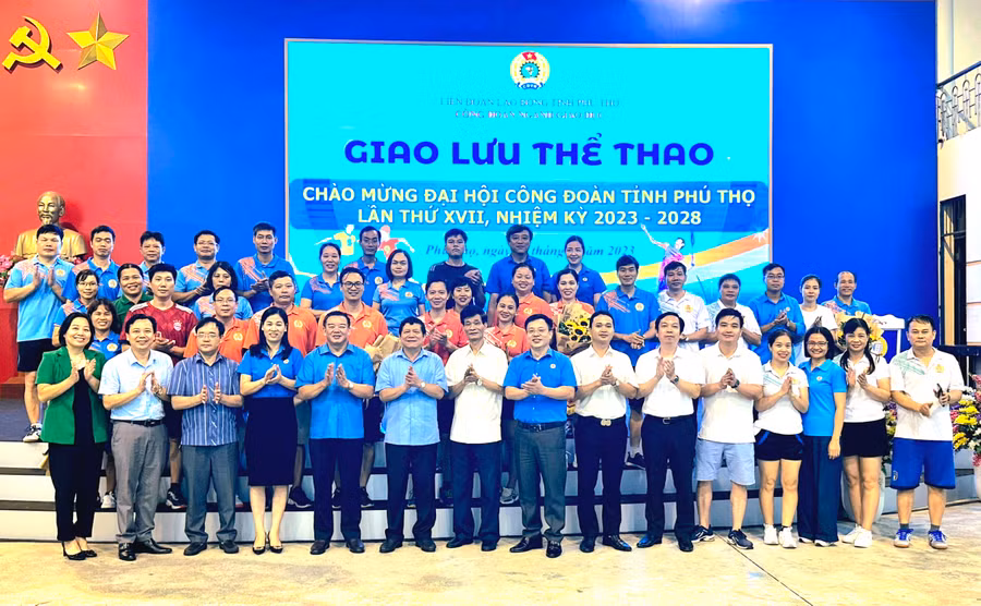 Công đoàn ngành Giáo dục Phú Thọ tổ chức giao lưu thể thao chào mừng Đại hội Công đoàn tỉnh