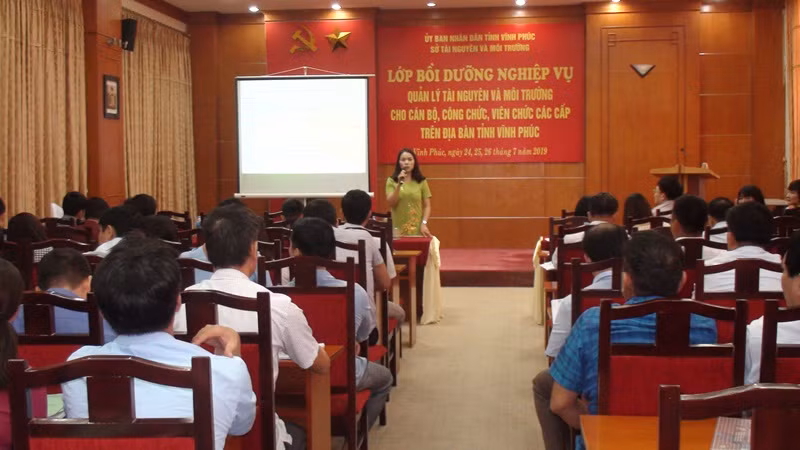 Một hoạt động chuyên môn do Sở TN&amp;MT Vĩnh Phsuc tổ chức. Ảnh tư liệu