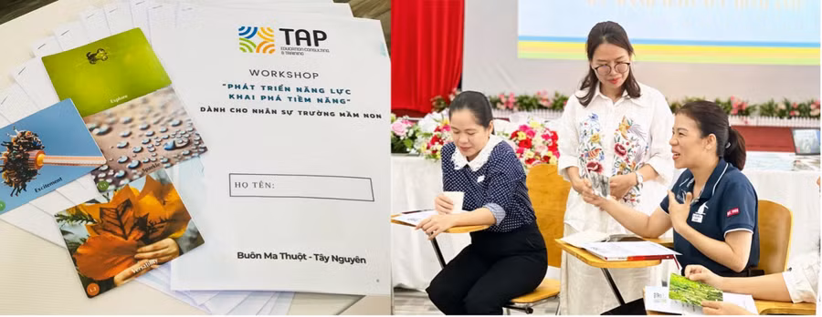 Cô Tuỳ Anh tổ chức hội thảo “Phát triển năng lực” dành cho giáo viên và cấp quản lý các trường MN Buôn Ma Thuột được tổ chứctại Trường MN Hoạ Mi - TP Buôn Ma Thuột. Cô Tuỳ Anh tổ chức hội thảo “Phát triển năng lực” dành cho giáo viên và cấp quản lý các trường MN Buôn Ma Thuột được tổ chứctại Trường MN Hoạ Mi - TP Buôn Ma Thuột.