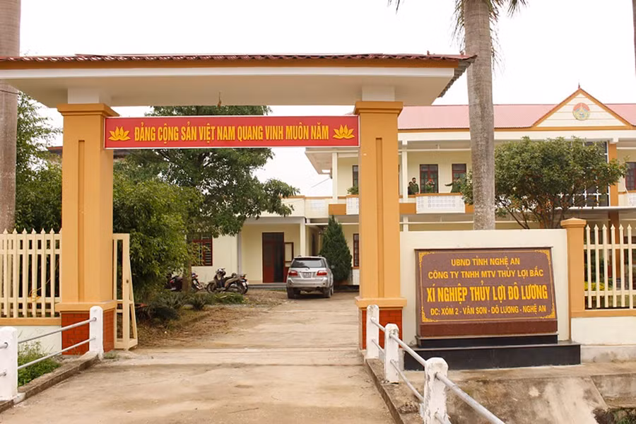 Xí nghiệp Thủy lợi Đô Lương nơi xảy ra sự việc.