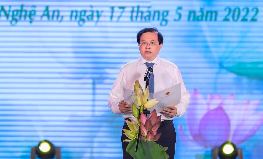 Thứ trưởng Bộ Văn hóa, Thể thao và du lịch - Tạ Quang Đông phát biểu tại lễ khai mạc.