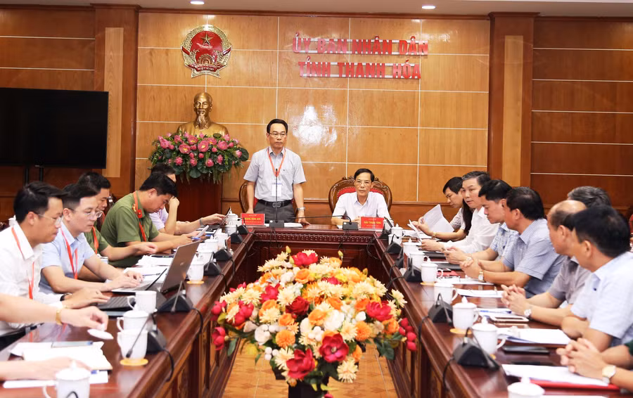 Thứ trưởng Hoàng Minh Sơn kết luận tại buổi làm việc.